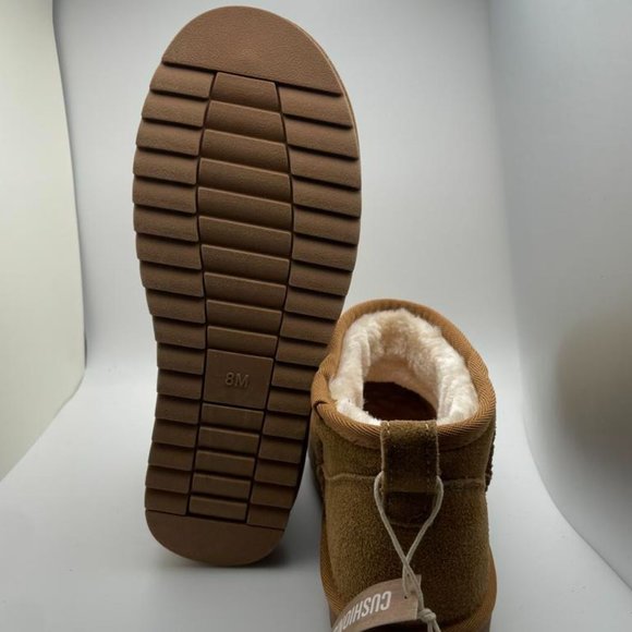 CUSHIONAIRE Women's Cozy pull on boot Chestnut Size 8 - Picture 5 of 6